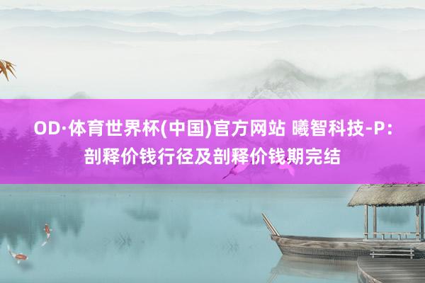 OD·体育世界杯(中国)官方网站 曦智科技-P：剖释价钱行径及剖释价钱期完结