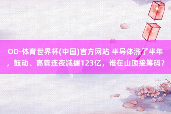 OD·体育世界杯(中国)官方网站 半导体涨了半年，鼓动、高管连夜减握123亿，谁在山顶接筹码？