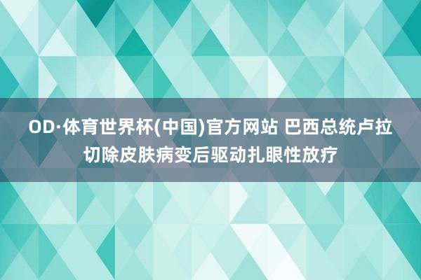 OD·体育世界杯(中国)官方网站 巴西总统卢拉切除皮肤病变后驱动扎眼性放疗