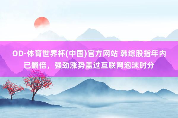 OD·体育世界杯(中国)官方网站 韩综股指年内已翻倍，强劲涨势盖过互联网泡沫时分