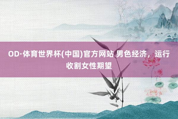 OD·体育世界杯(中国)官方网站 男色经济，运行收割女性期望