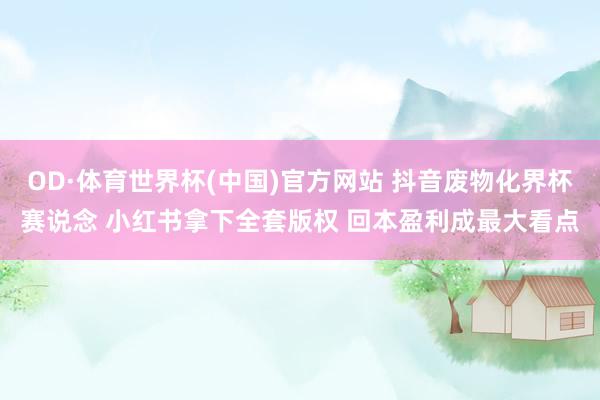 OD·体育世界杯(中国)官方网站 抖音废物化界杯赛说念 小红书拿下全套版权 回本盈利成最大看点