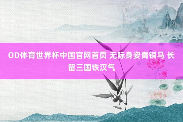 OD体育世界杯中国官网首页 无际身姿青铜马 长留三国铁汉气