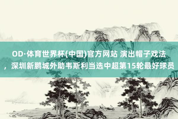OD·体育世界杯(中国)官方网站 演出帽子戏法，深圳新鹏城外助韦斯利当选中超第15轮最好球员