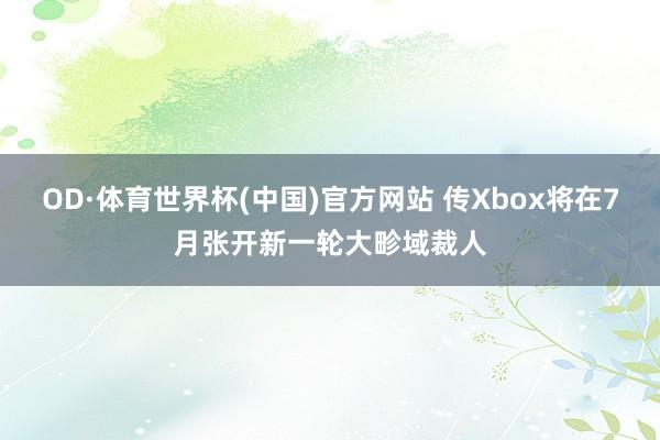 OD·体育世界杯(中国)官方网站 传Xbox将在7月张开新一轮大畛域裁人