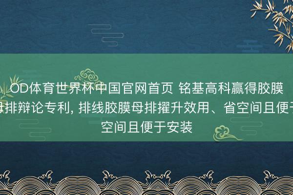 OD体育世界杯中国官网首页 铭基高科赢得胶膜集成母排辩论专利, 排线胶膜母排擢升效用、省空间且便于安装