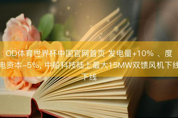 OD体育世界杯中国官网首页 发电量+10% 、度电资本-5%， 中船科技陆上最大15MW双馈风机下线