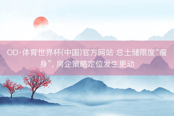 OD·体育世界杯(中国)官方网站 总土储限度“瘦身”， 房企策略定位发生更动