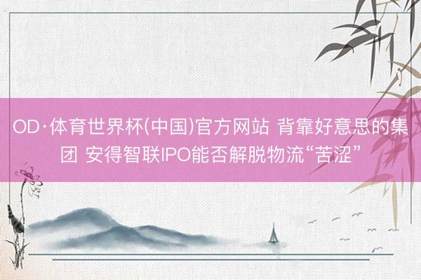 OD·体育世界杯(中国)官方网站 背靠好意思的集团 安得智联IPO能否解脱物流“苦涩”